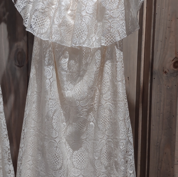 White lace dress set szM - Picture 6 of 9